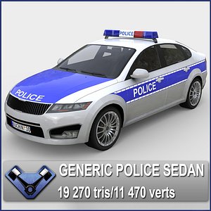 generic police sedan madeon 3d 3ds