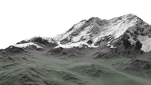 Snow Mountain Glacier Model 3D model