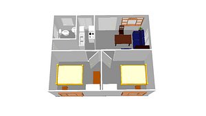 Double bedroom house model