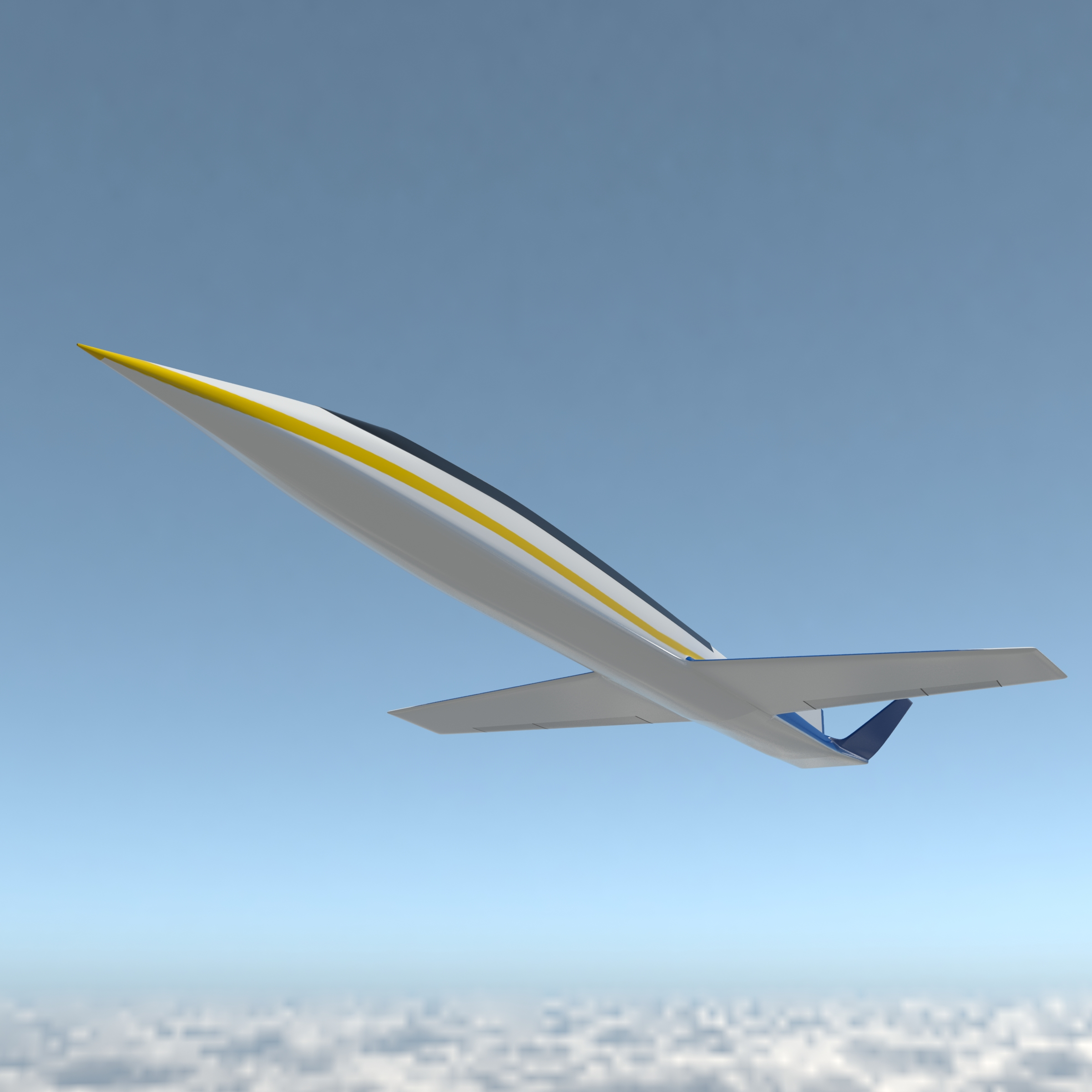 3d model spike s-512 supersonic business jet