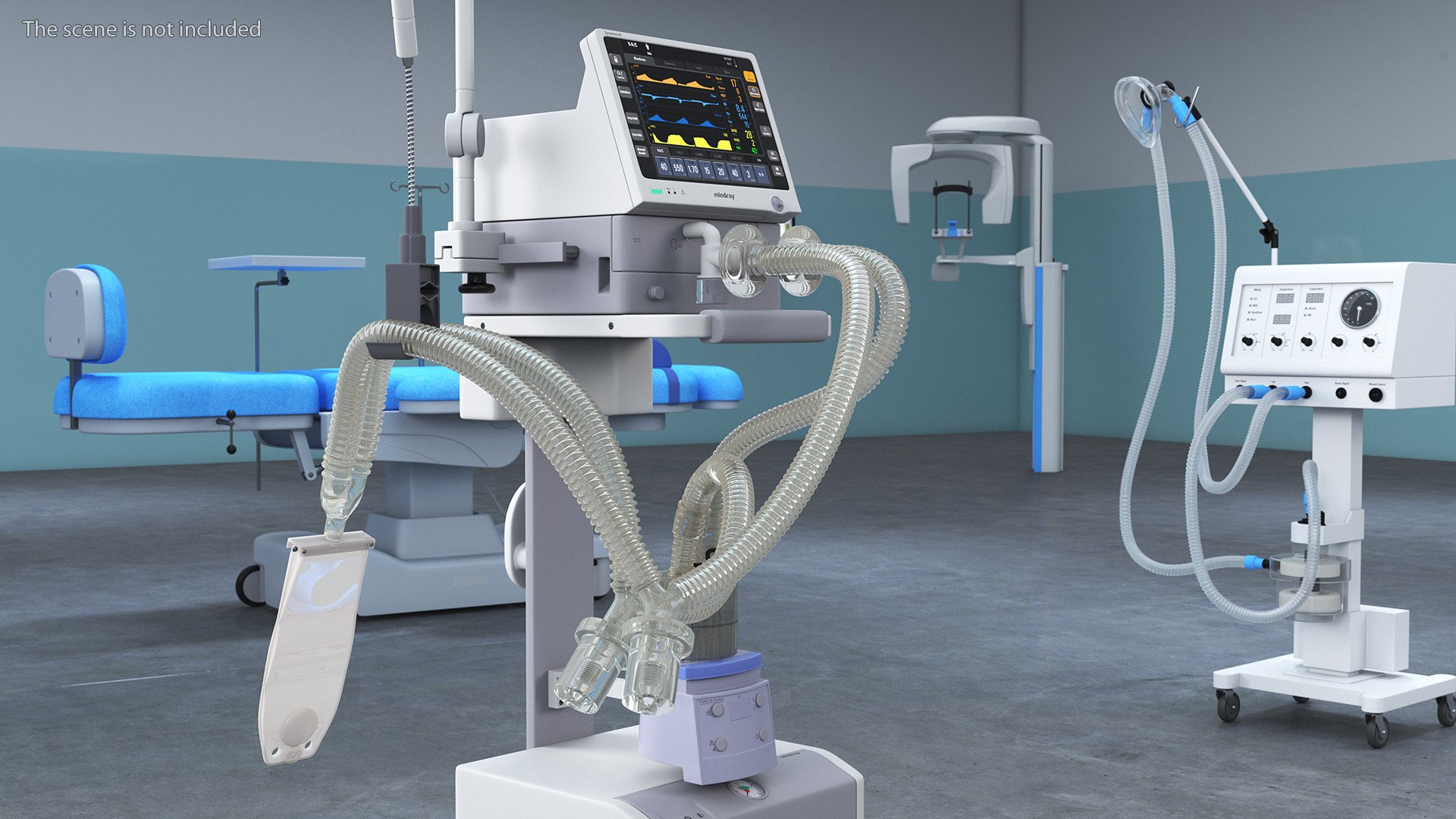 Mechanical Ventilator System Mindray Rigged Model - TurboSquid 2180244