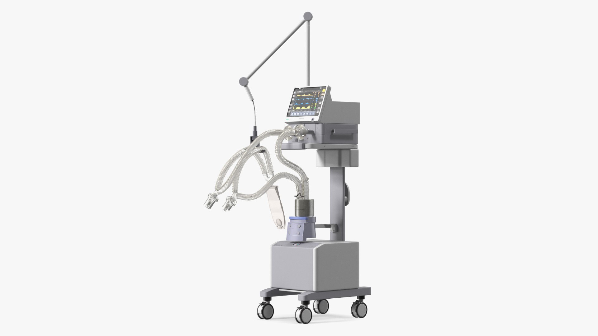 Mechanical Ventilator System Mindray Rigged 3D model preview