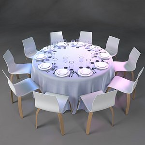 table chairs 3D model