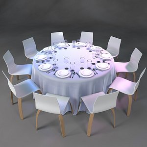 001 Table 2 meters 10 chairs