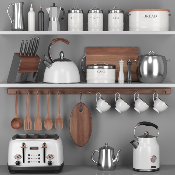 kitchen accessories 01 3D model