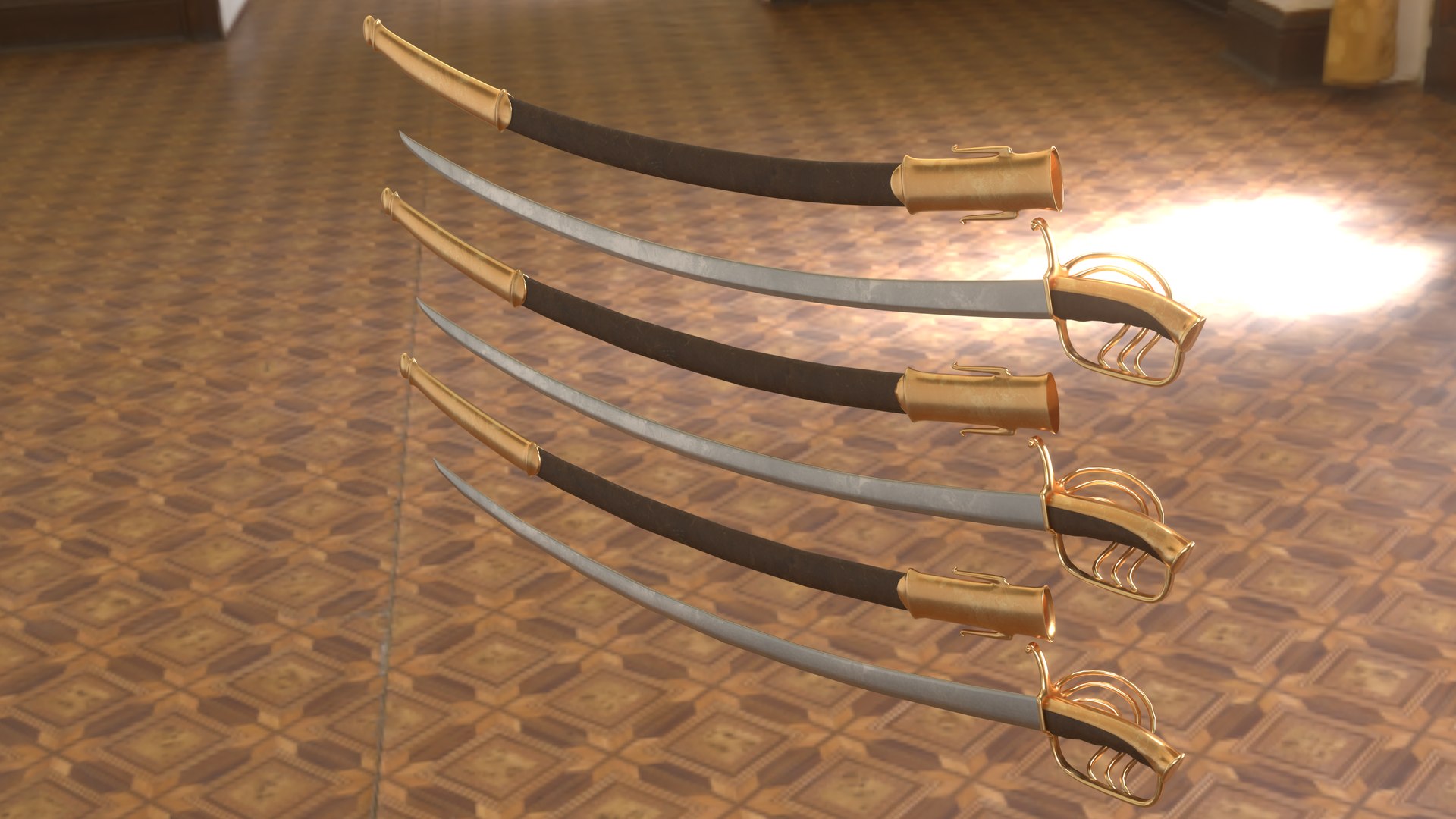 3D Cavalry Saber Model - TurboSquid 1927637