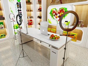 Streamer live broadcast room agricultural products 3D model