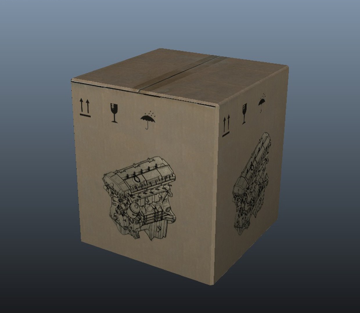 Engine Parts Box 3d X