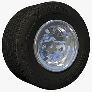 3d race car wheel tire