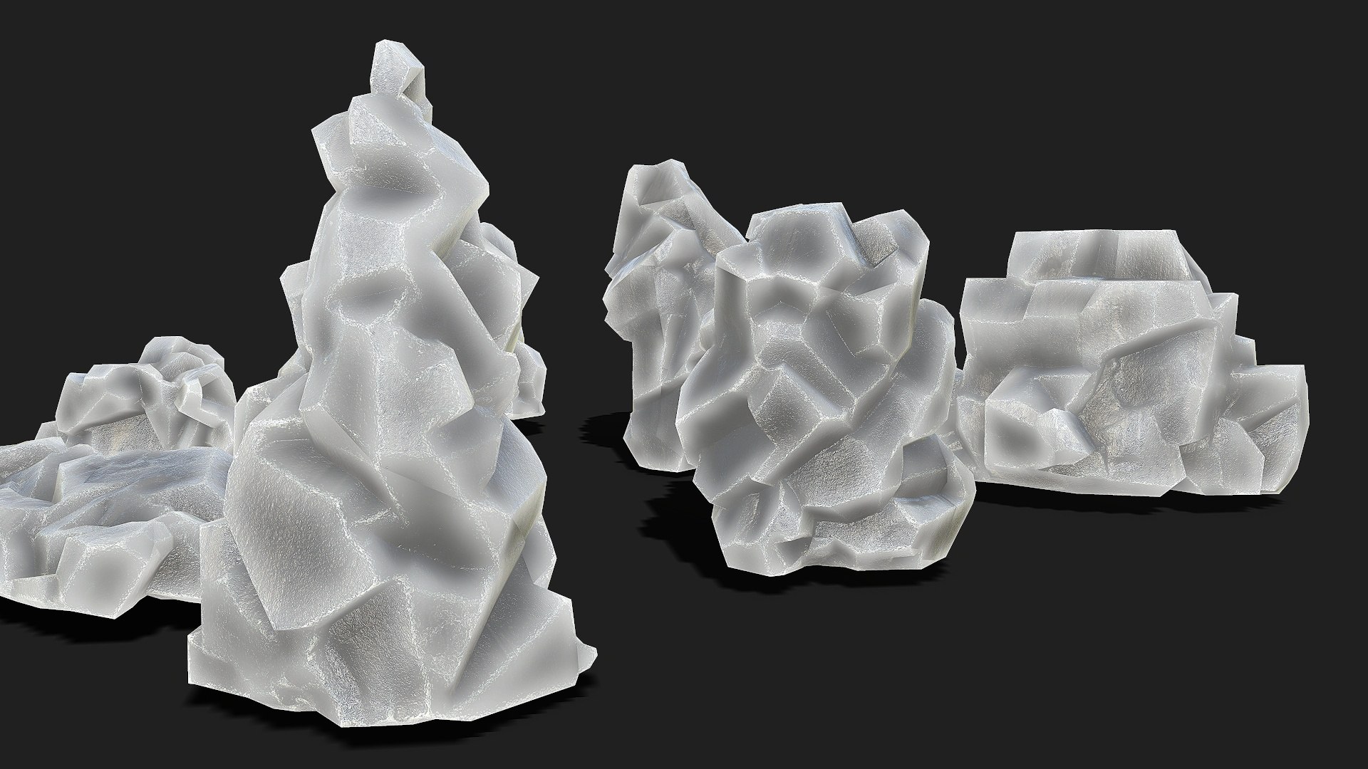 Mountain Ice Rocks PBR Pack 13 Model - TurboSquid 2140680