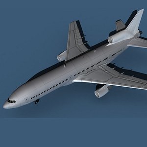 Lockheed L-1011-50 Bare Metal 3D model