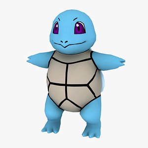 Low Poly Squirtle Pokemon