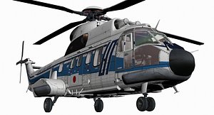 as332 super puma 3d model