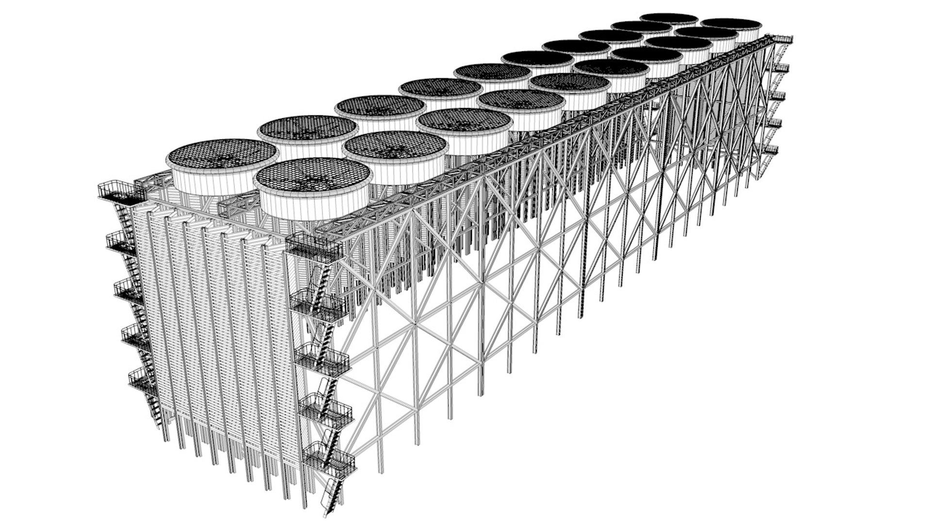 Cooling Tower 3d Model