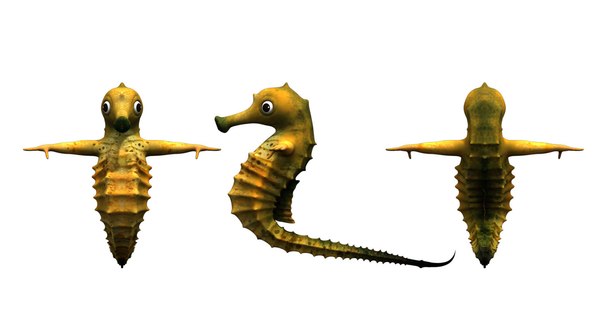 3D sea horse cartoon - TurboSquid 1538588