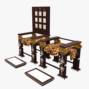 Ancient Greek Throne Kroisos A 3D model