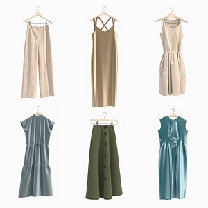 Dress on Hanger Collection 10 3D model