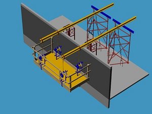 3ds wood manual facade scaffold