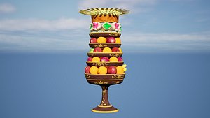 3D Gebogan Balinese Fruit  Offering Tower model