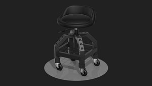 Adjustable Shop Stool With Casters garage furniture