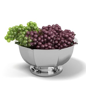 3ds max garapes bowl fruits