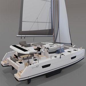 3D Catamaran Fountaine Pajot Saona 47 3D model