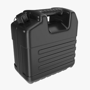 Plastic black fuel oil canister 3D model