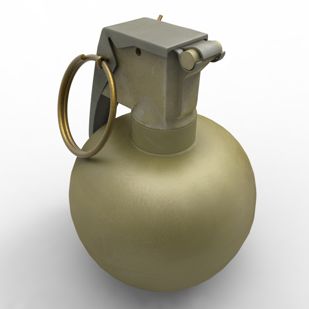 3d grenades mk2 m26 m67 model