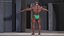 Champion Afro American Bodybuilder Man Rigged for Maya