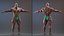 Champion Afro American Bodybuilder Man Rigged for Maya