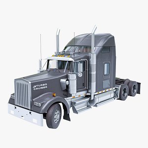 Heavy Truck Chassis 02 Black Generic All PBR Unity UE Textures 3D model