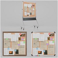 Compact Square Corkboard Trio - Customizable Pin Board Set