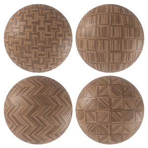 3D Parquet - Laminate - Wooden floor 4 in 1 model