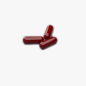 Realistic Supplement Capsule 3D Model - Medicine Pill - Pharmaceutical Hard Capsule - Product Render