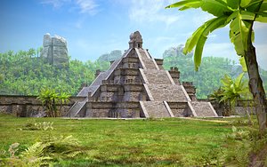 3D temple lost civilization model