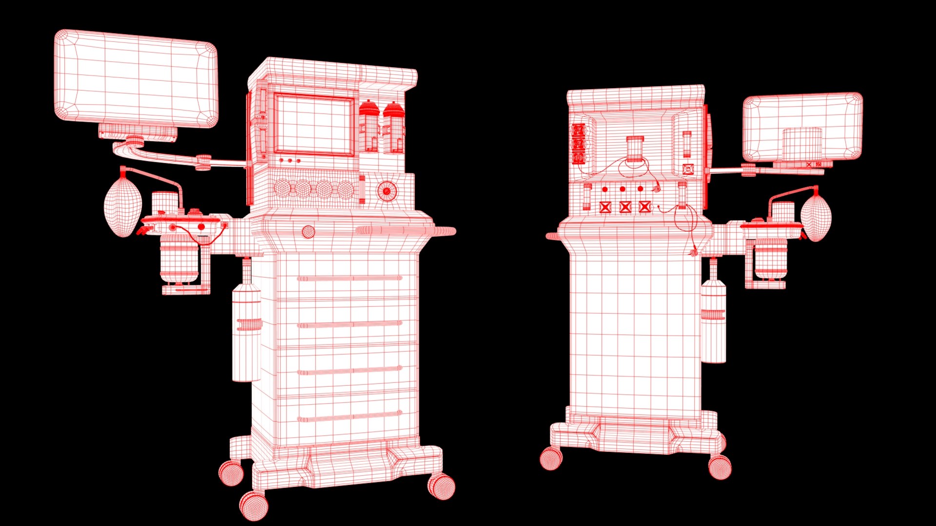 3D Anaesthetic Machine Model - TurboSquid 2220702