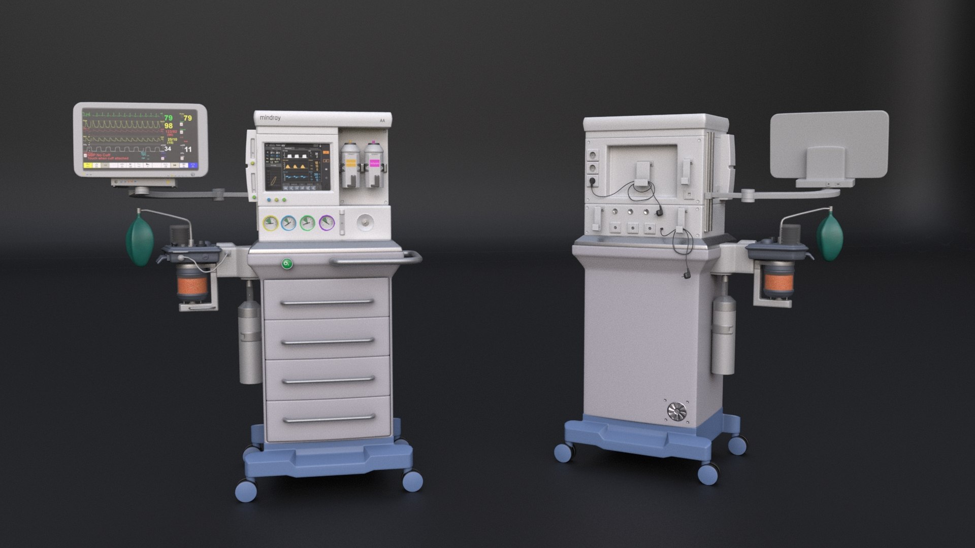 3D Anaesthetic Machine Model - TurboSquid 2220702