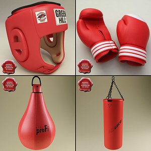 boxing set training 3d max