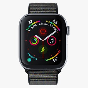 3D apple watch black sports