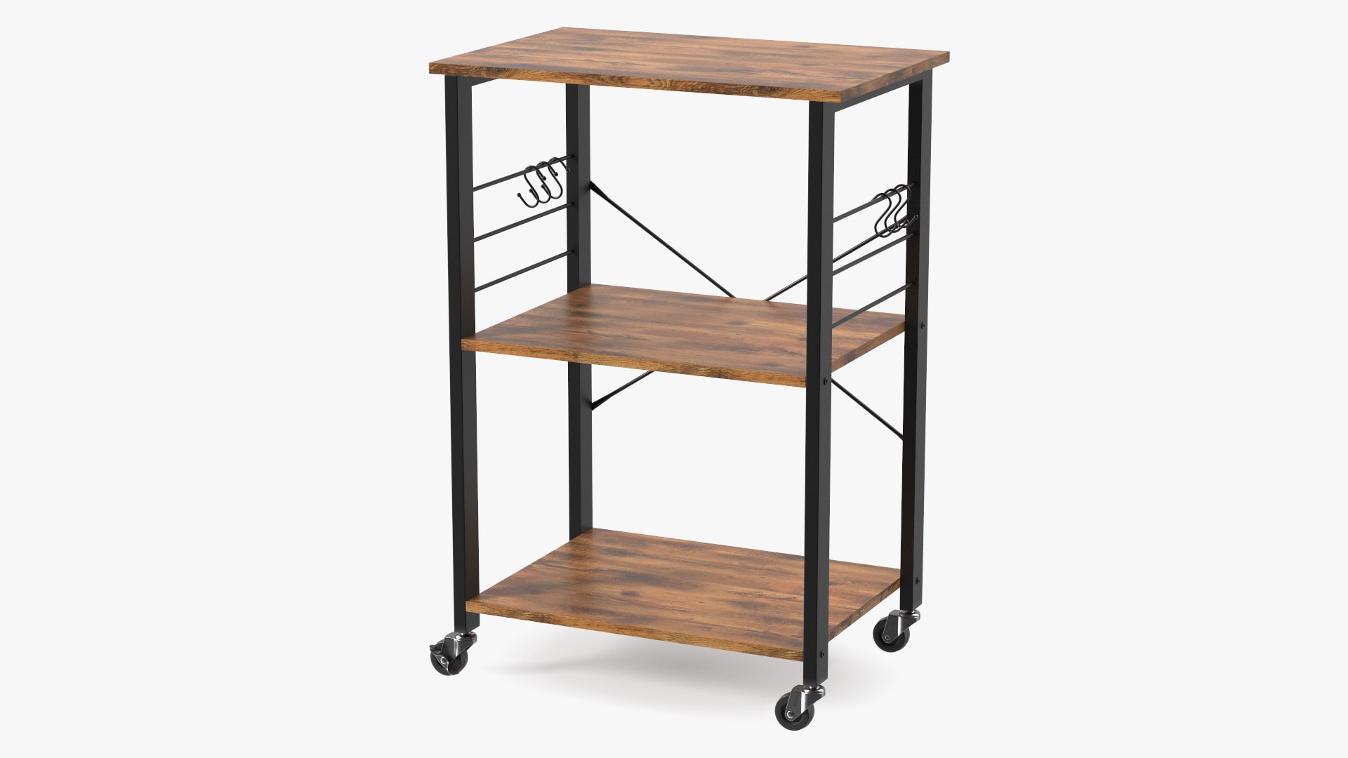 Drew Wood Kitchen Cart(1) 3D model preview