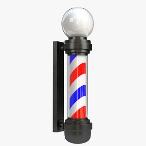 barber shop pole 3D model
