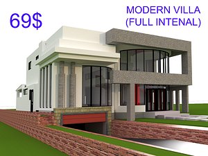 3D modern villa model