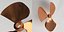 3D Three blades propeller fan