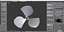 3D Three blades propeller fan