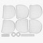 3D Three blades propeller fan