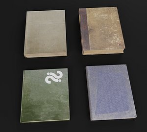 3D model old books