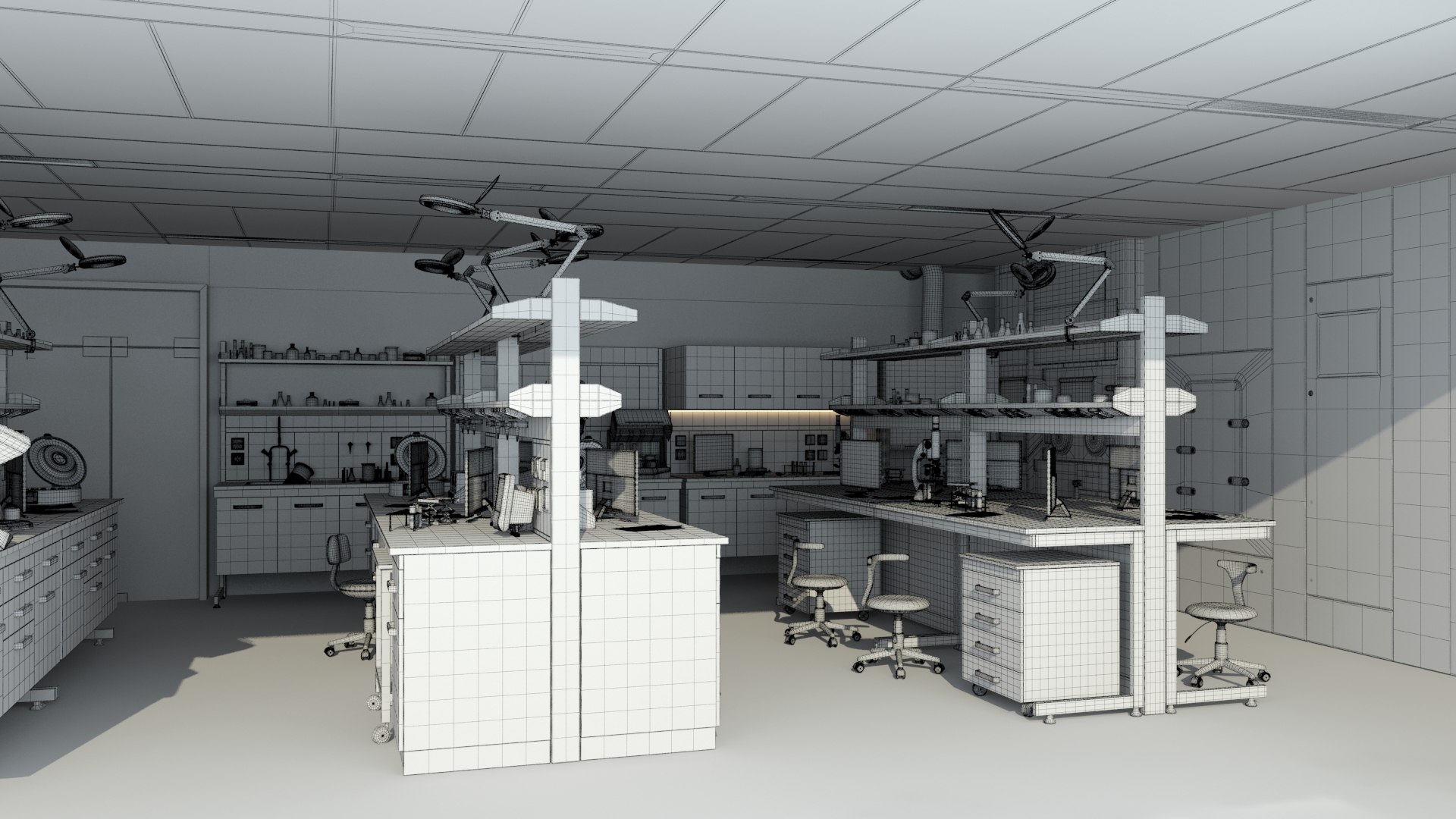 Scientific Laboratory 3D Model TurboSquid 1502286
