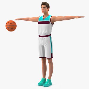 Teen Boy Basketball Neutral Pose