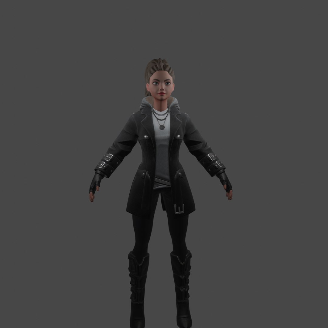 Robbi Female 3D Character Ready ForAnimation by Mujahid Aslam 3D model ...