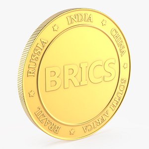 BRICS Coin Gold 3D model